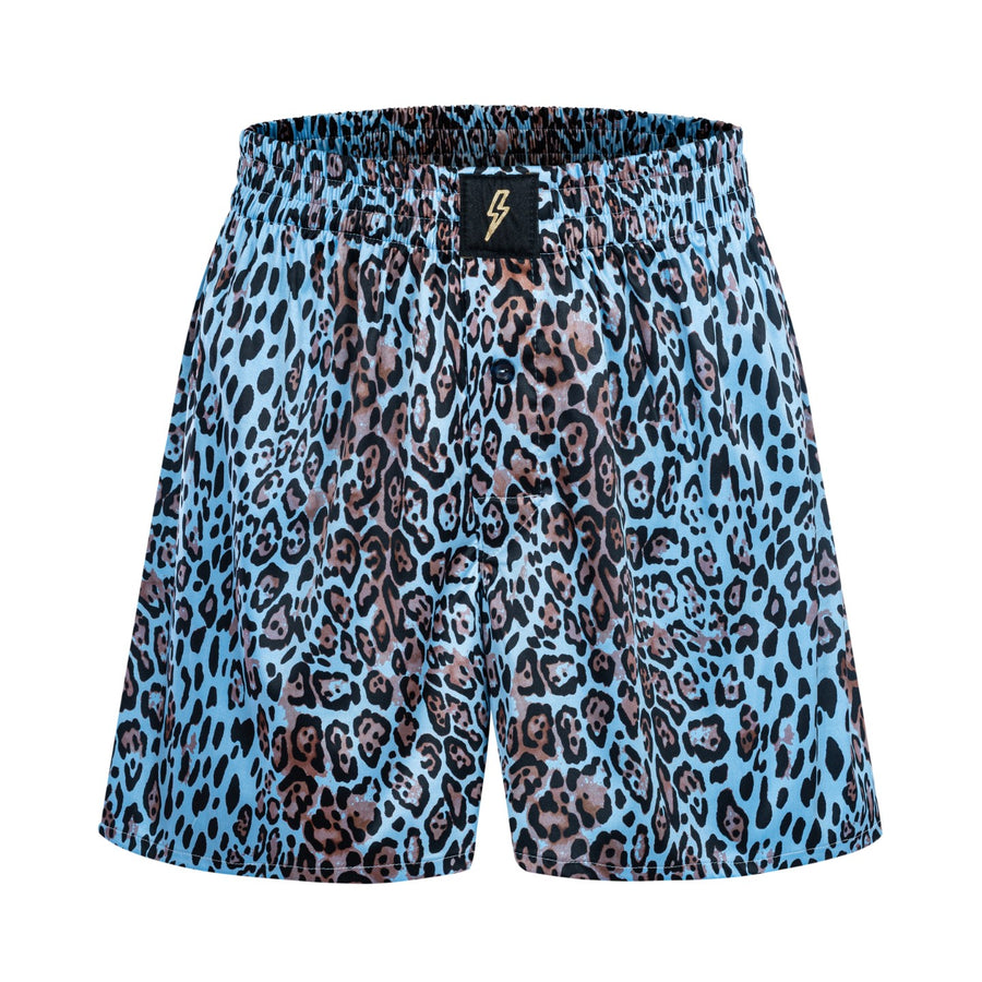 BOXER SHORTS UNTAMED BLUE LEOPARD