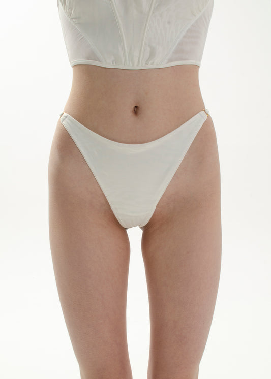 LUSCIOUS EXCESS WHITE ADJUSTABLE BRIEFS