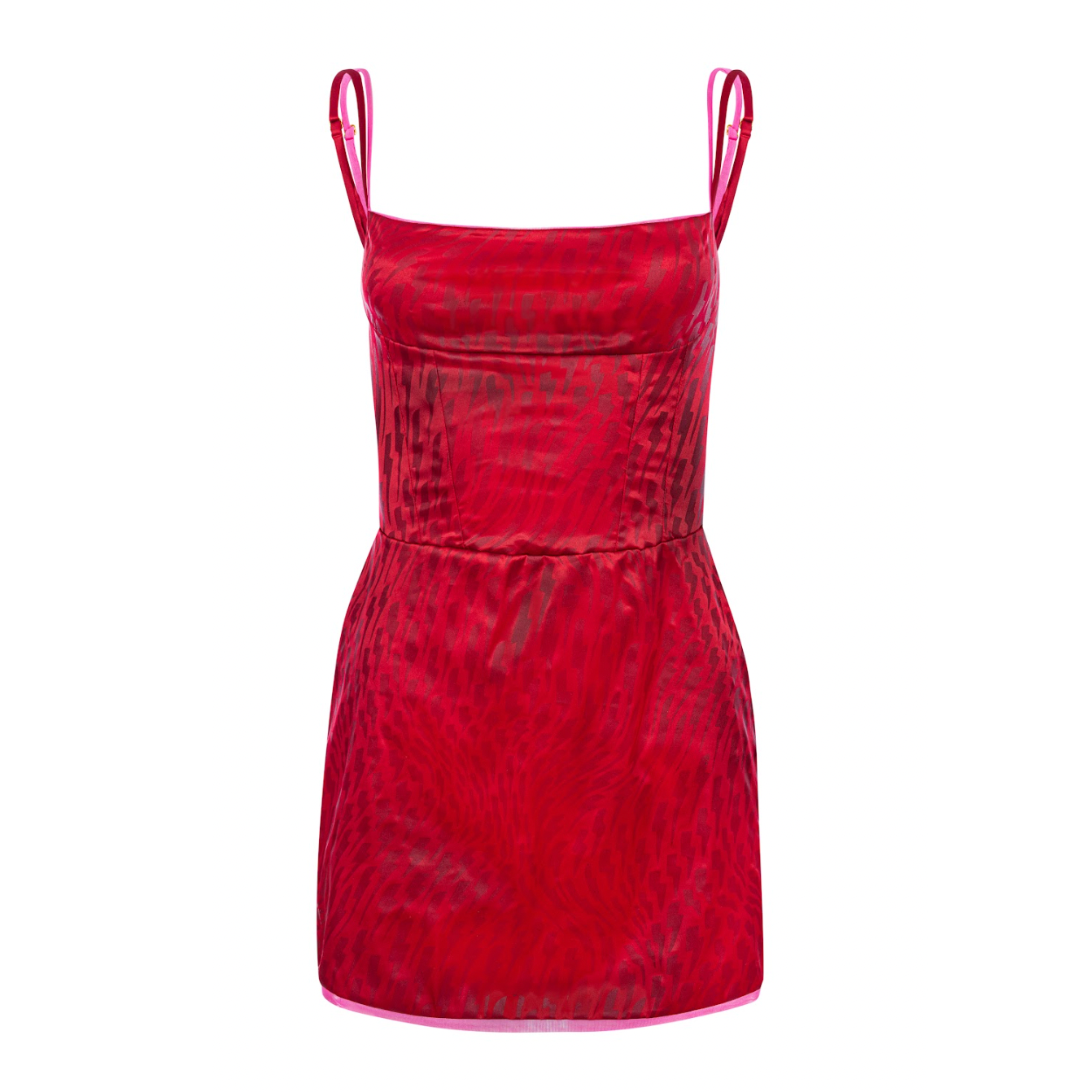 LUSCIOUS EXCESS RED SLIP DRESS