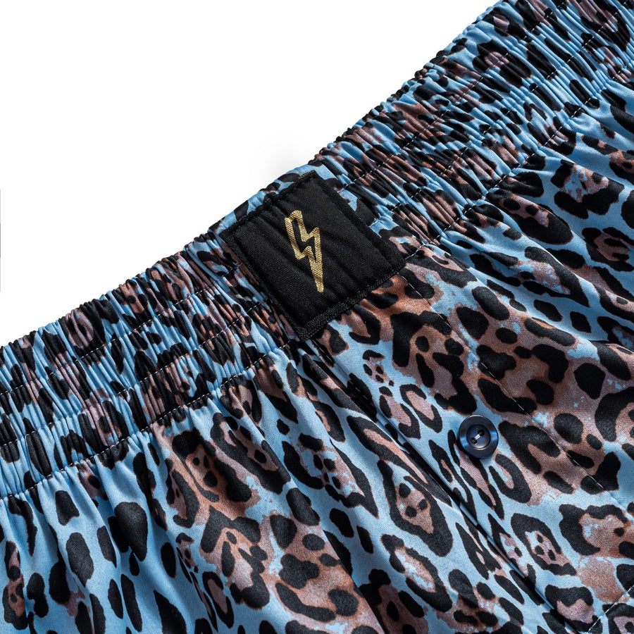 BOXER SHORTS UNTAMED BLUE LEOPARD